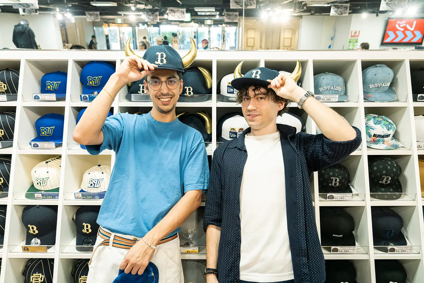 A bull horned cap from the team's official merchandise shop, 
