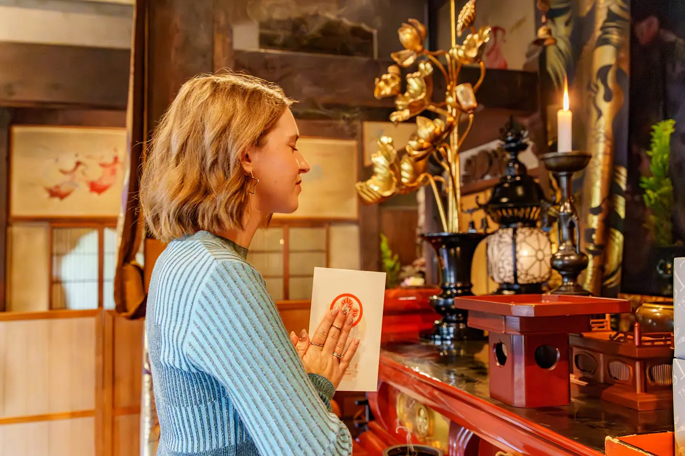 Kira offering incense