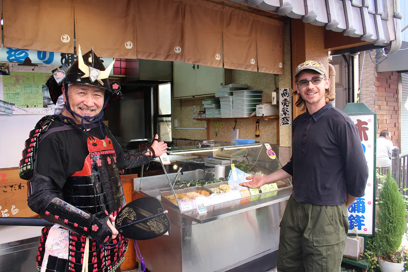 In front of the Ajidai Kamaboko store