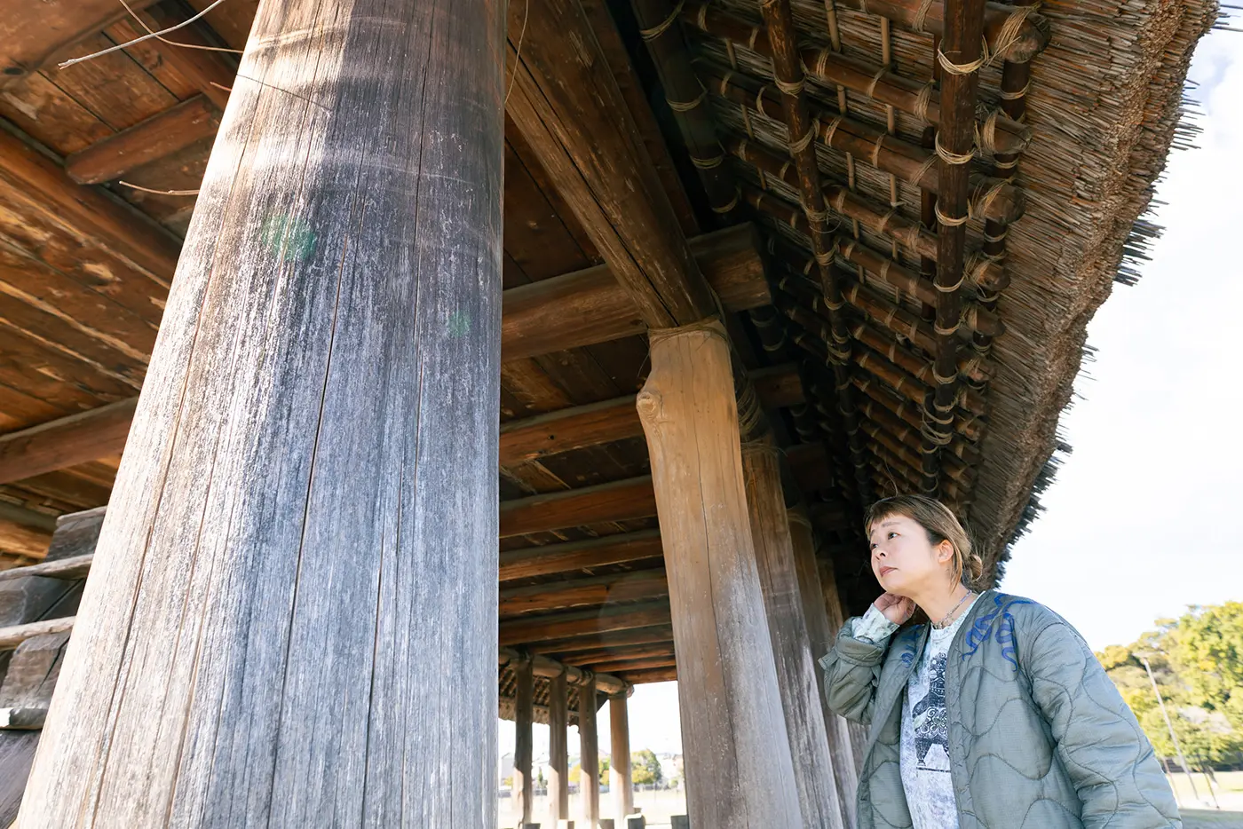 Large dug-out pillar building