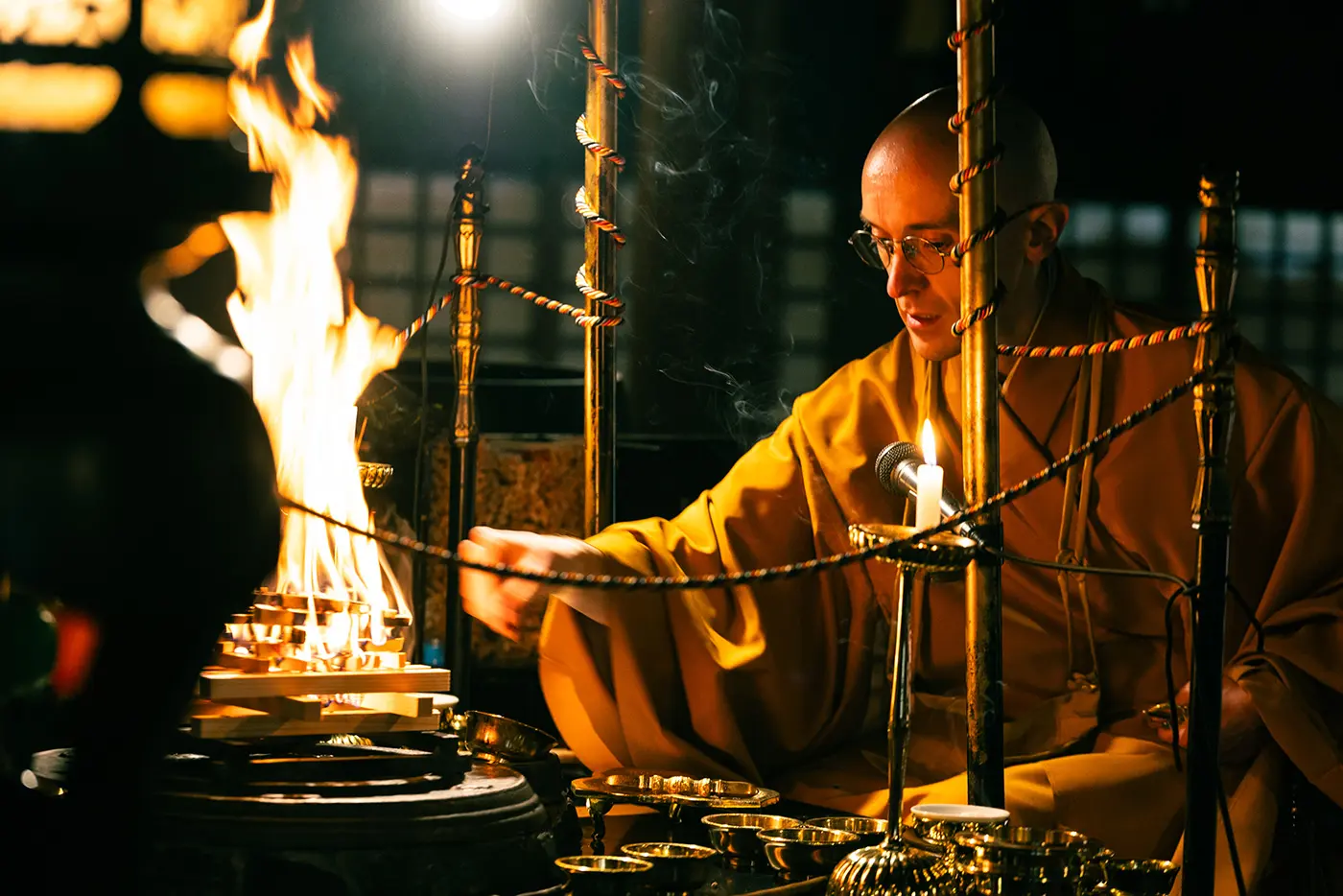 護摩祈祷の様子