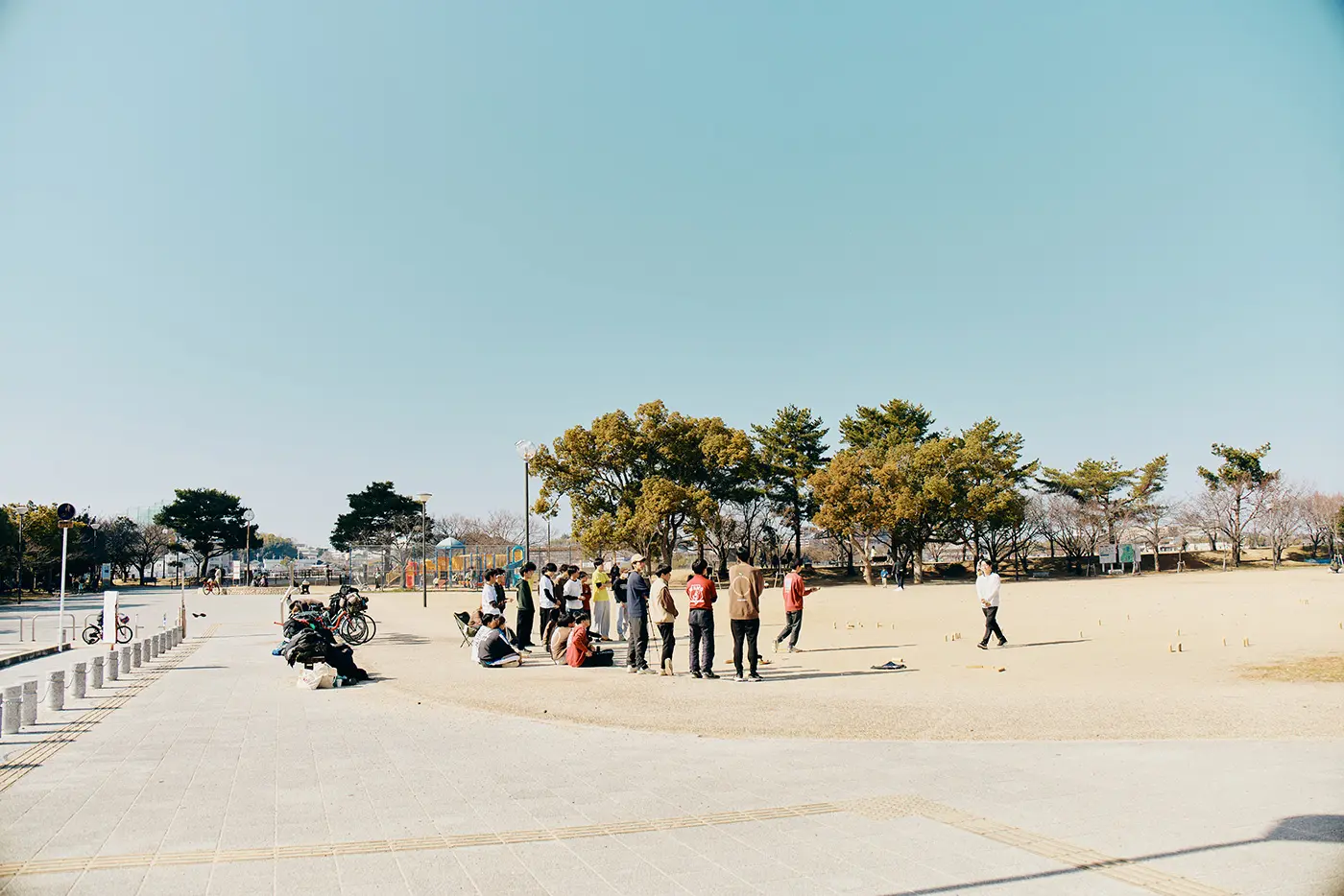 公園の東側の入り口付近