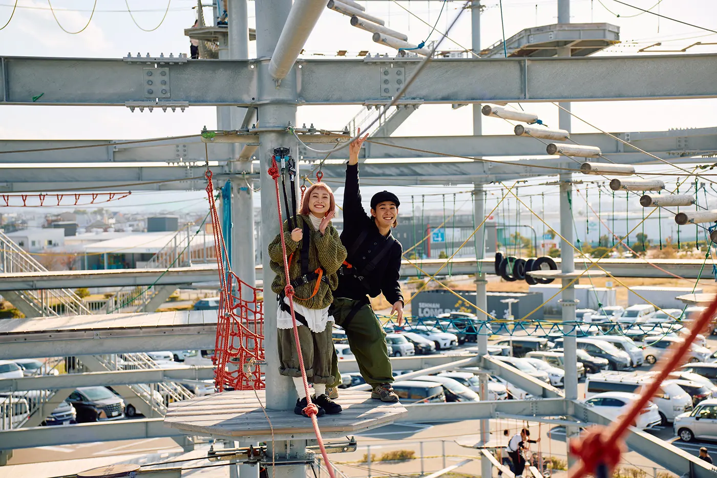 The two of them having fun together in a friendly atmosphere