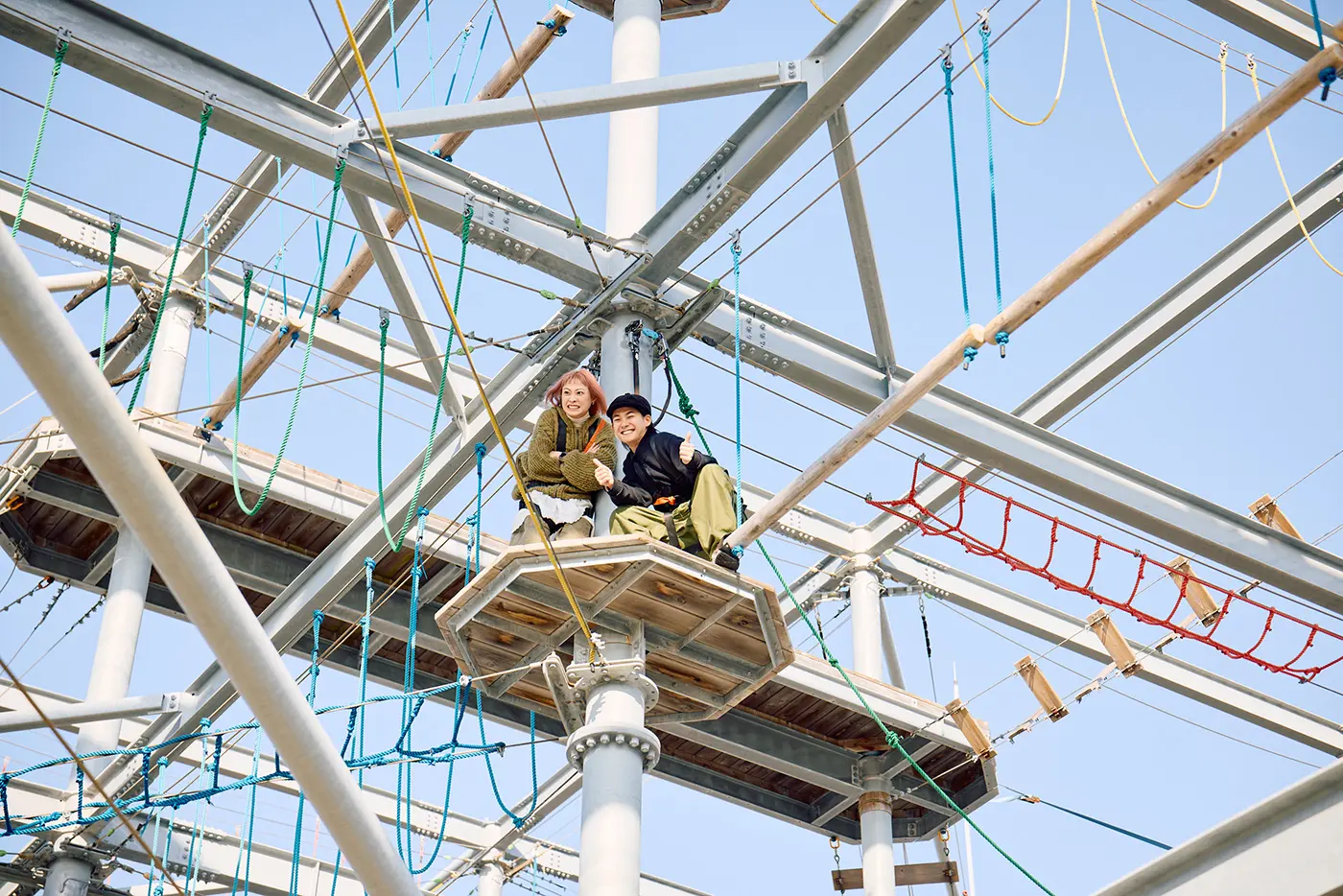 The two of them having fun together in a friendly atmosphere