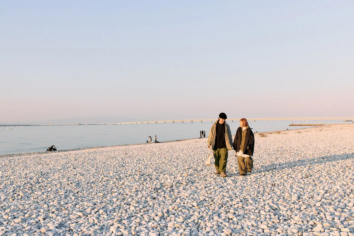 A couple spending time at Sennan Marble Beach