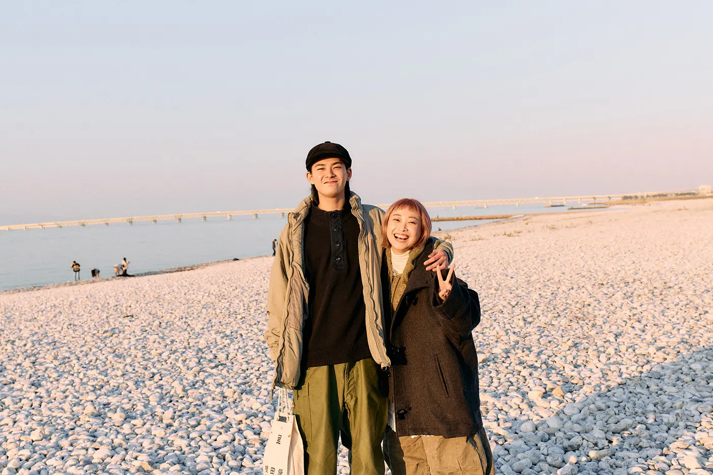 A couple spending time at Sennan Marble Beach