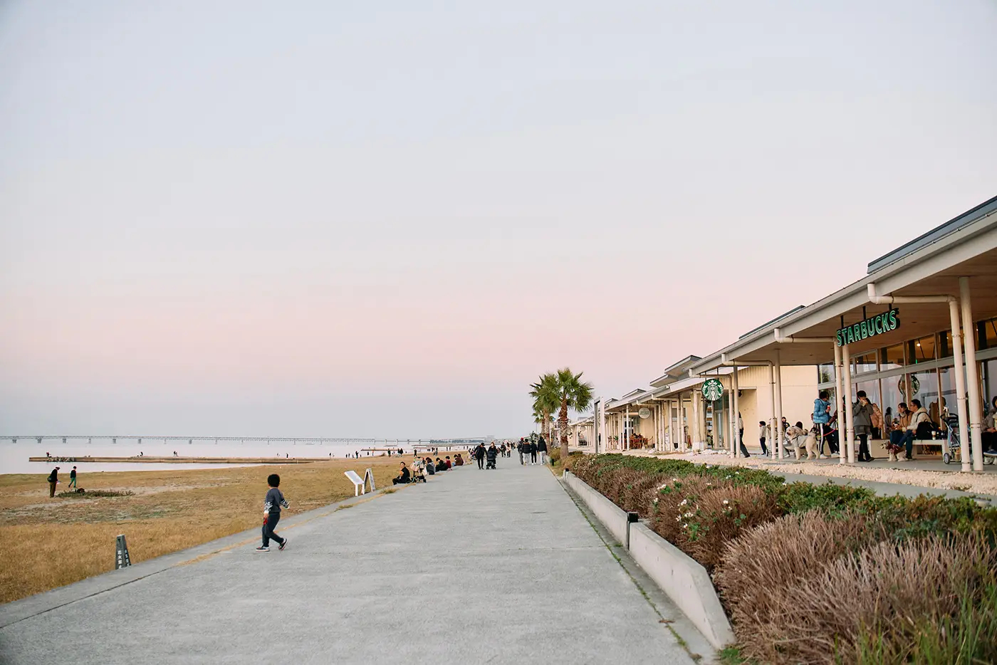 Sennan Marble Beach at dusk