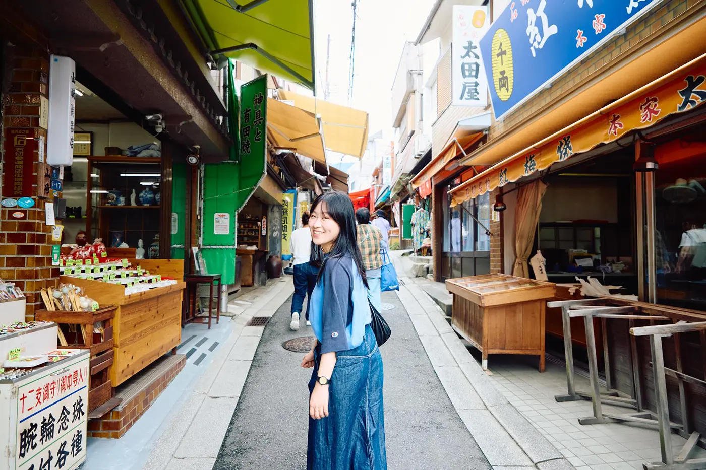 石切参道商店街を歩き