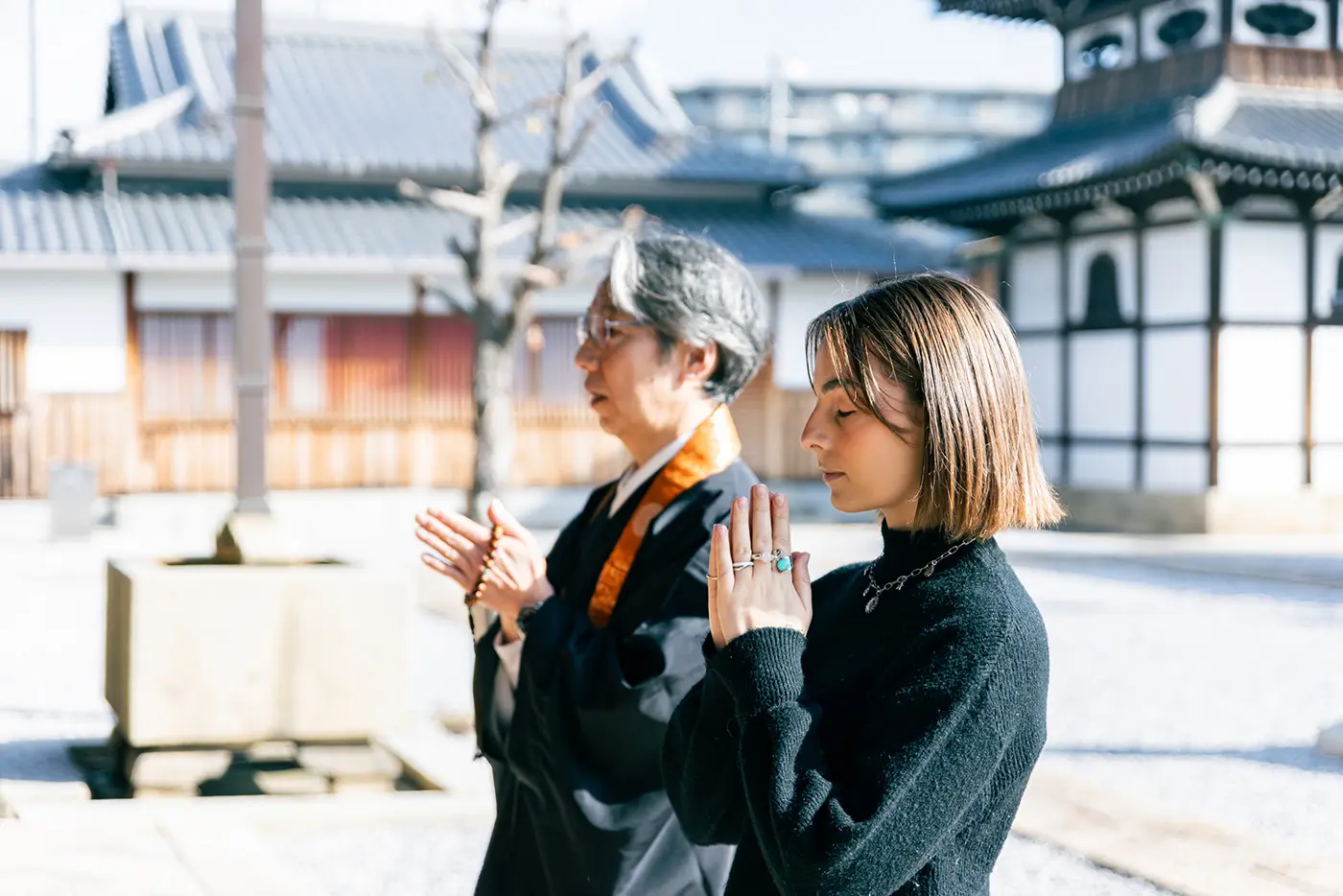 People visiting the shrine