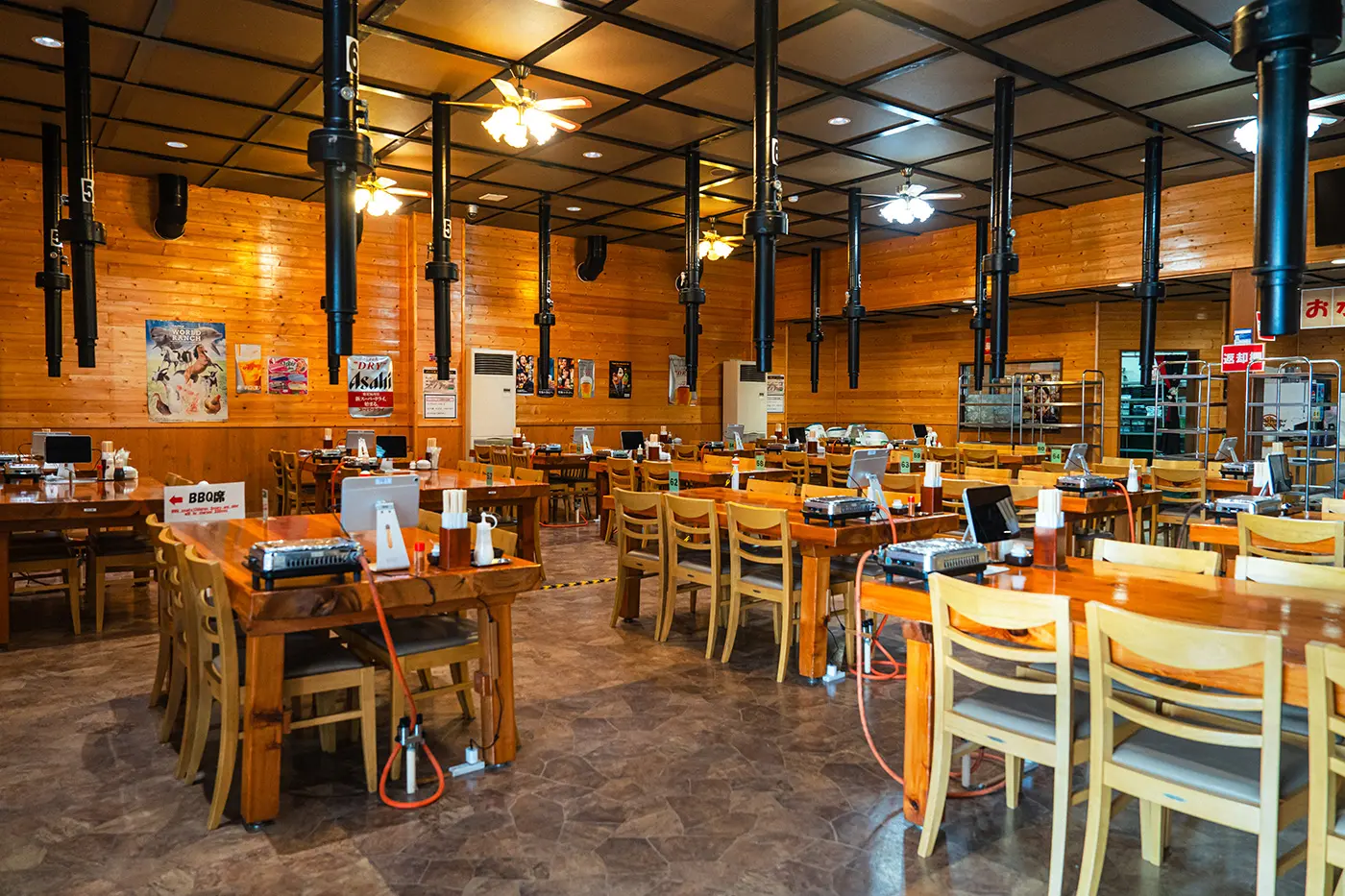 The interior of Cafe Restaurant Sakura