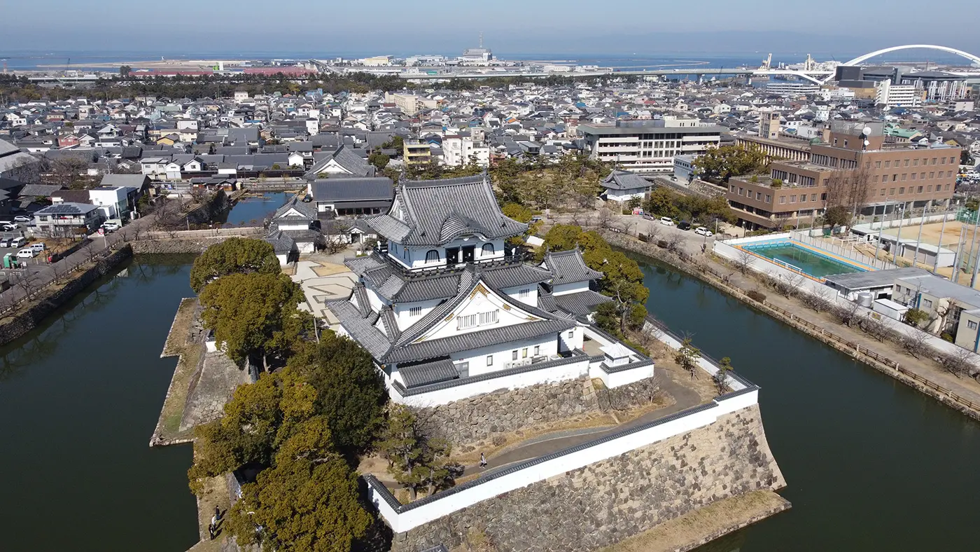 Kishiwada Castle from above
