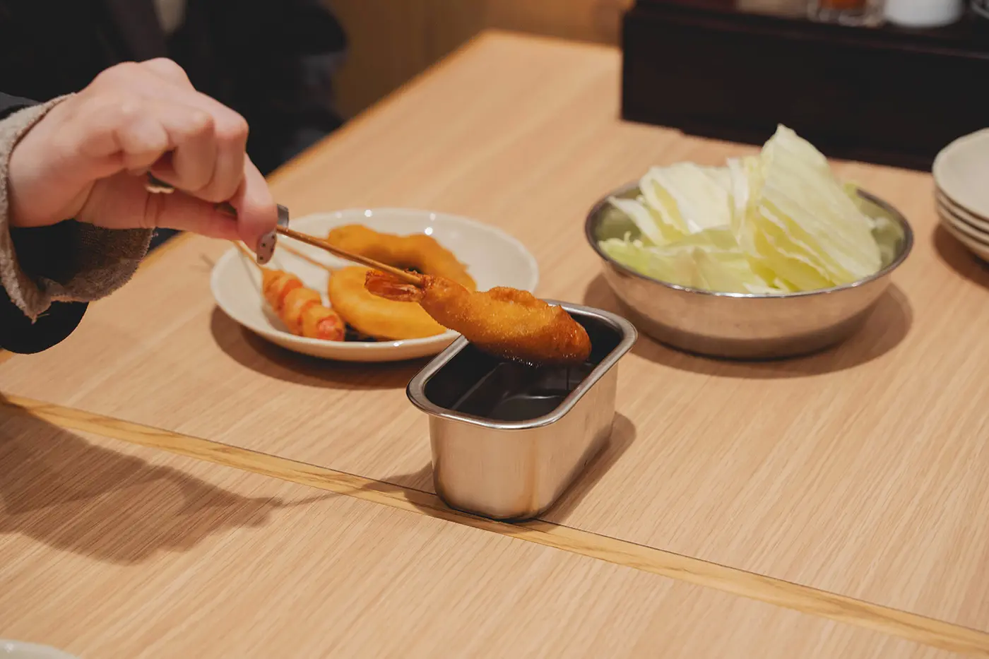 Kushikatsu from Kushikatsu Daruma Dotonbori branch