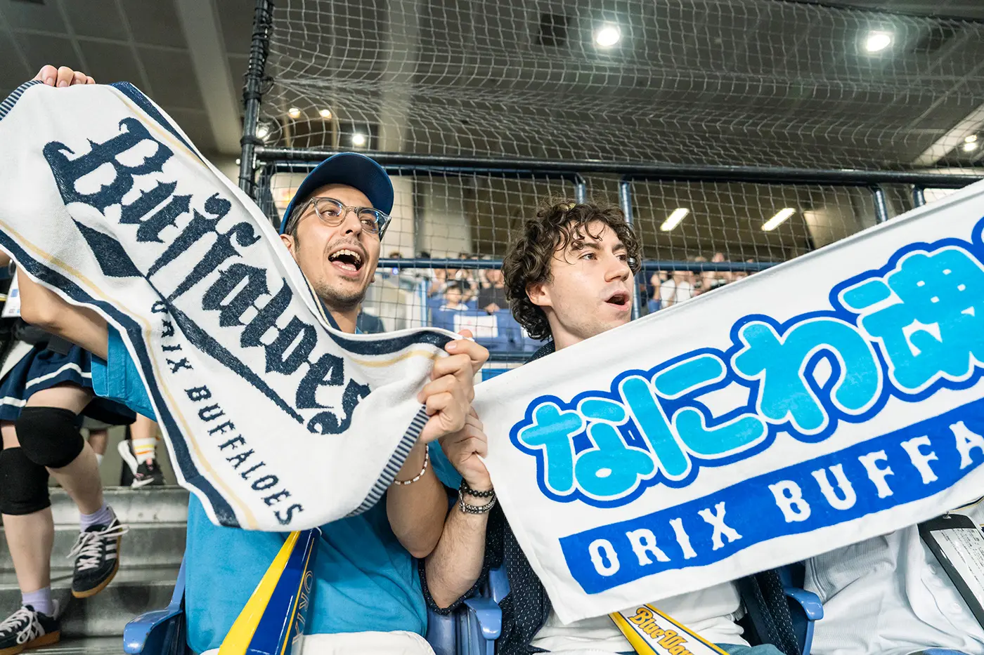 Enzo and Jason watching the match