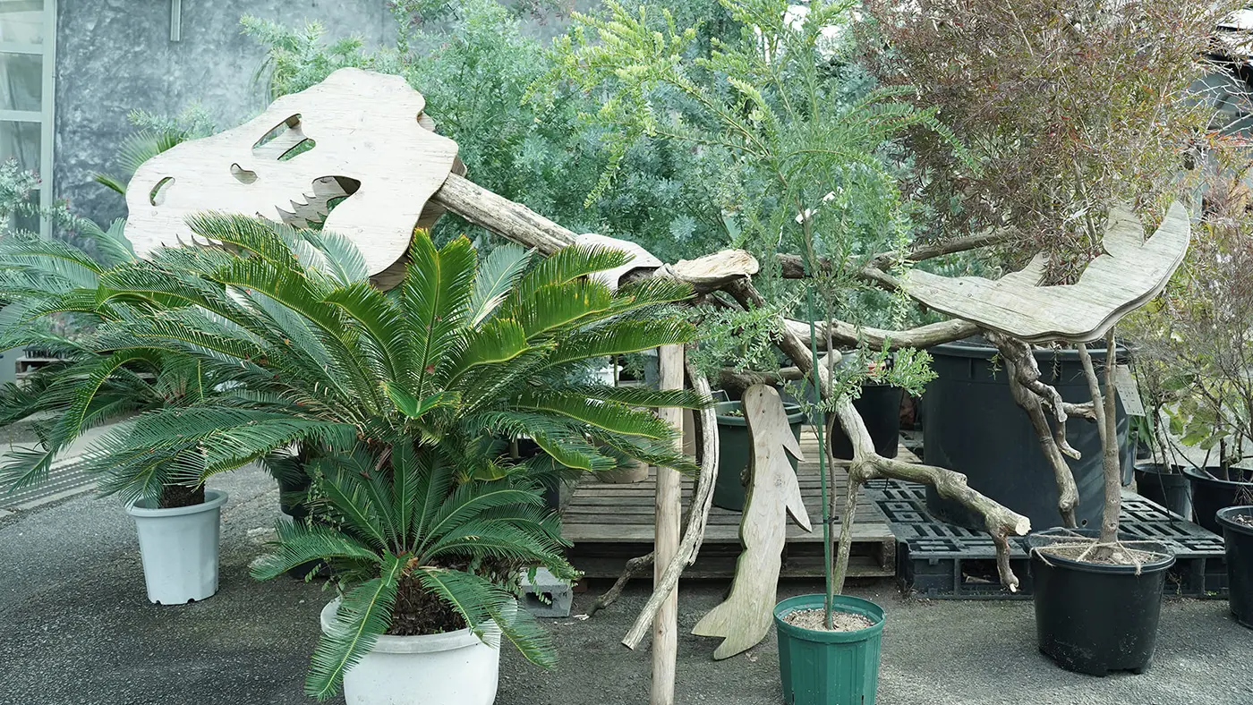 大きな恐竜の模型