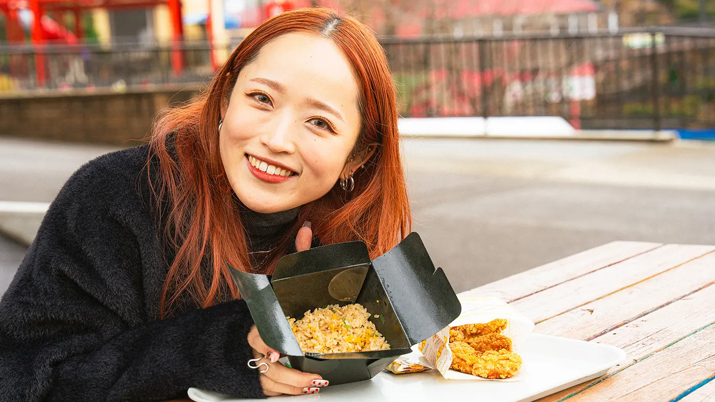 外で食べるご飯