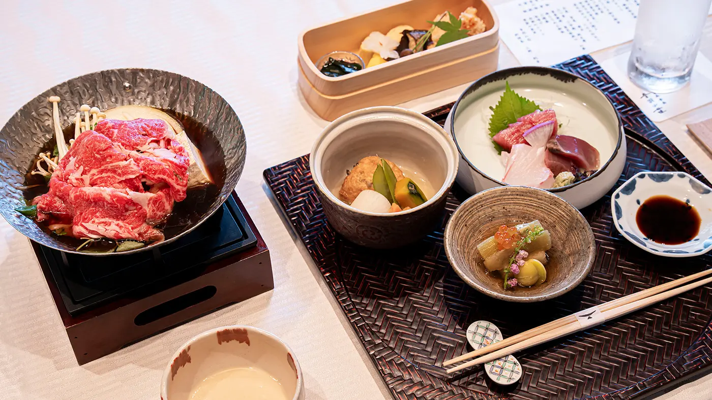 秋限定の懐石六花5,500円（提供期間は〜2024年11月頃）