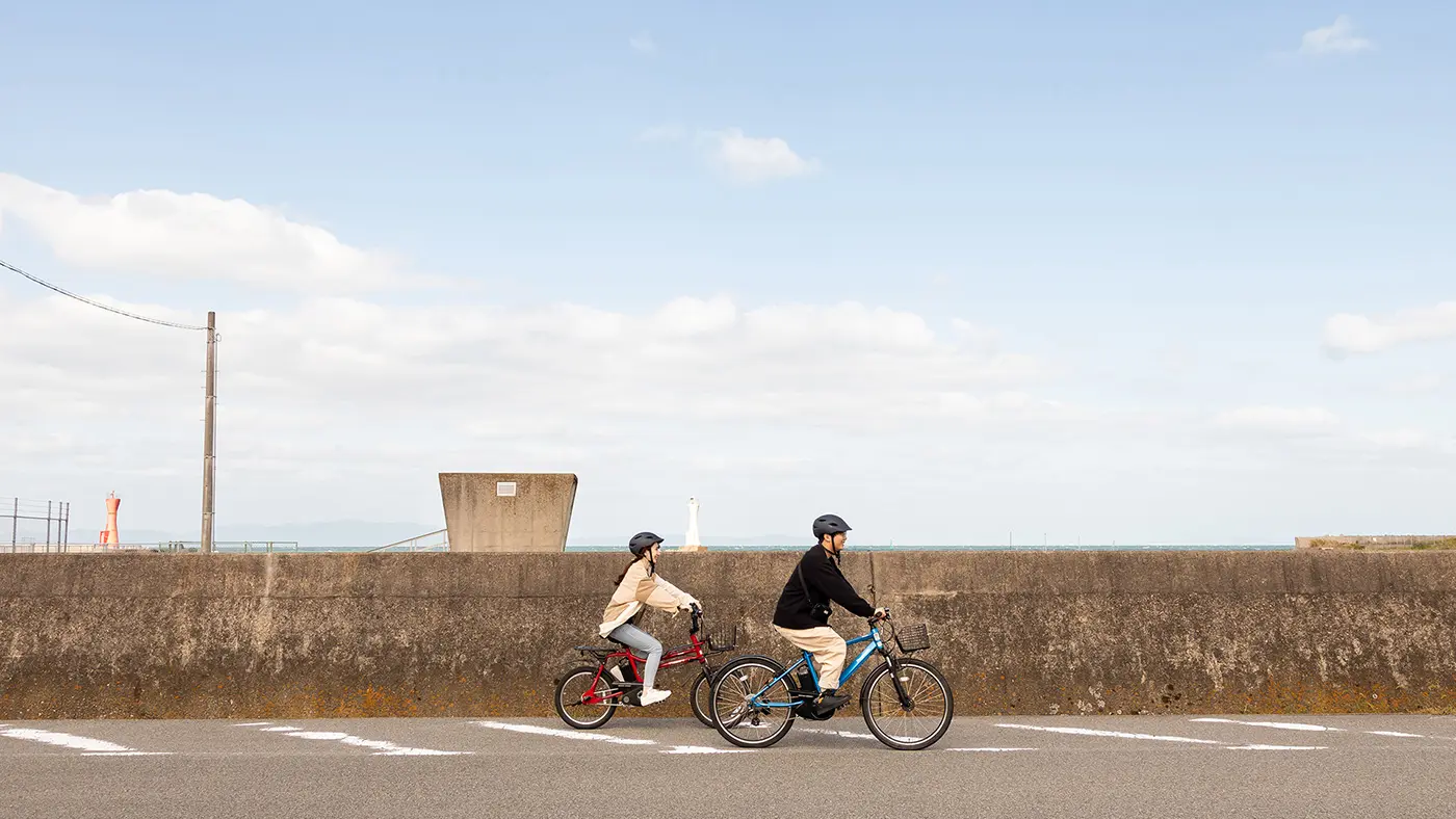 潮の香りを感じながらサイクリング