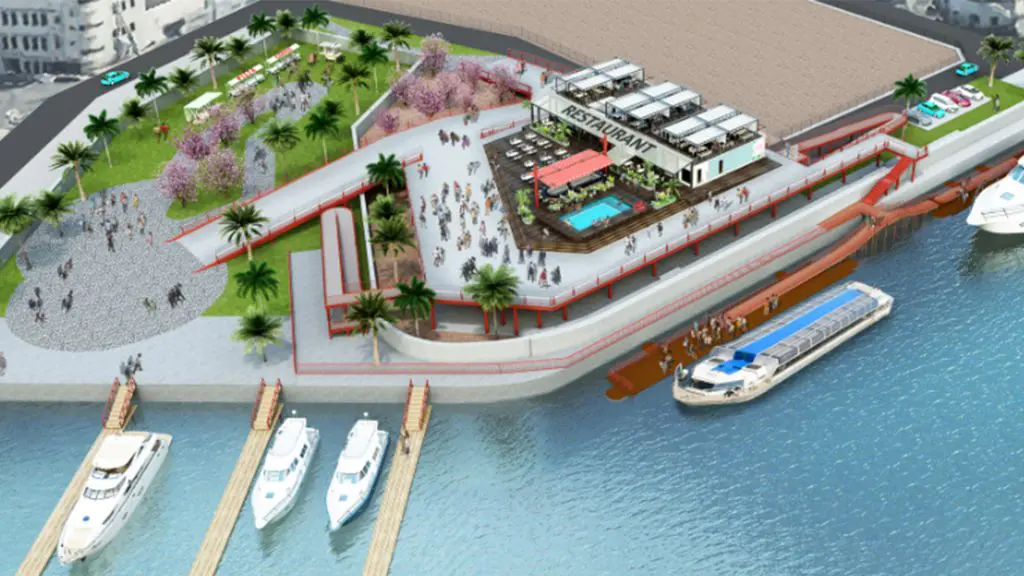 堂島川と土佐堀川が合流する安治川河畔に水辺のターミナル・中之島GATEサウスピア