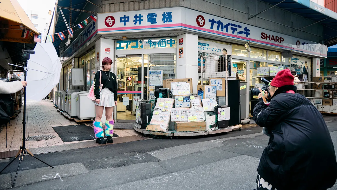 つい熱が入ってしまう、撮影中のひとコマ。