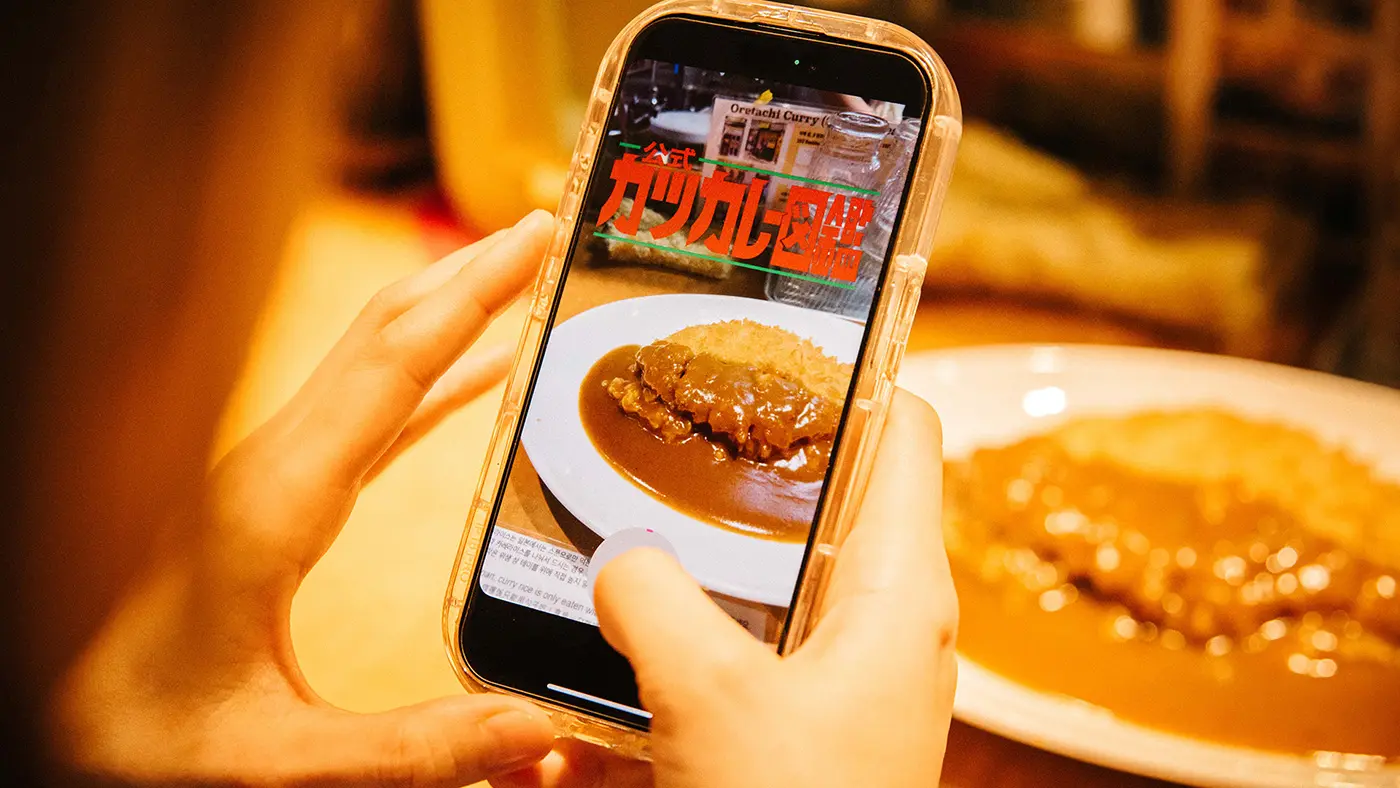 カツカレー図鑑用のストーリーを撮る、メイドインアリサ。