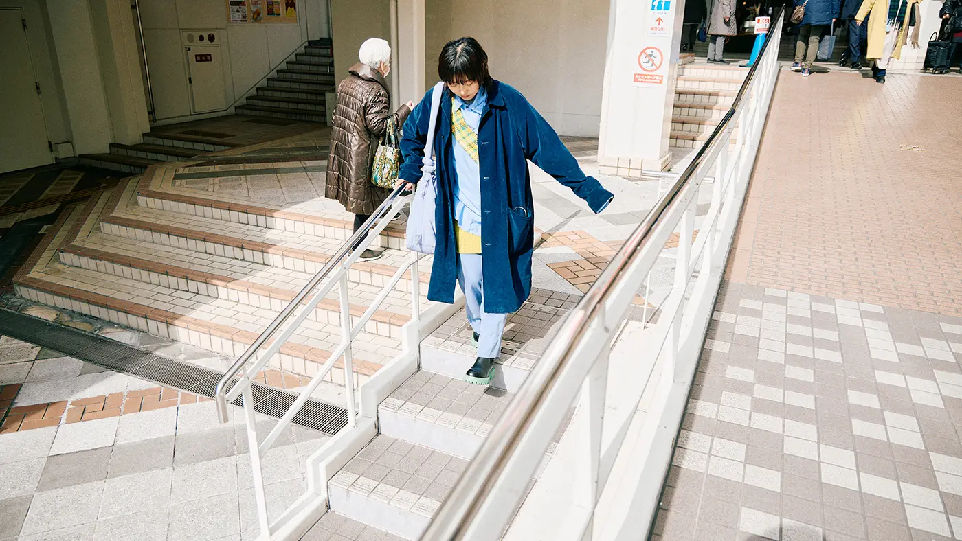 階段とスロープが、いくつもある。