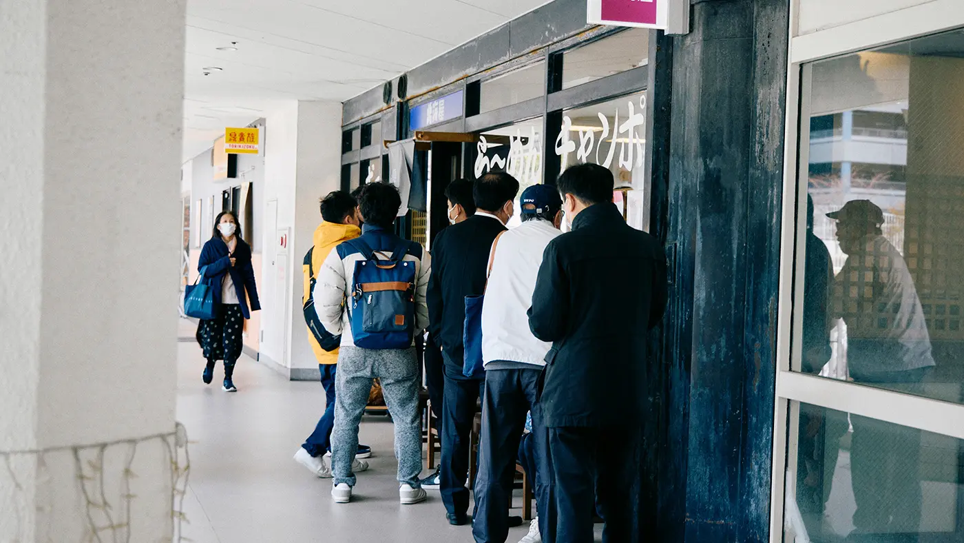 せんちゅうパル3階東側、大人気のラーメン店「北海屋」です。