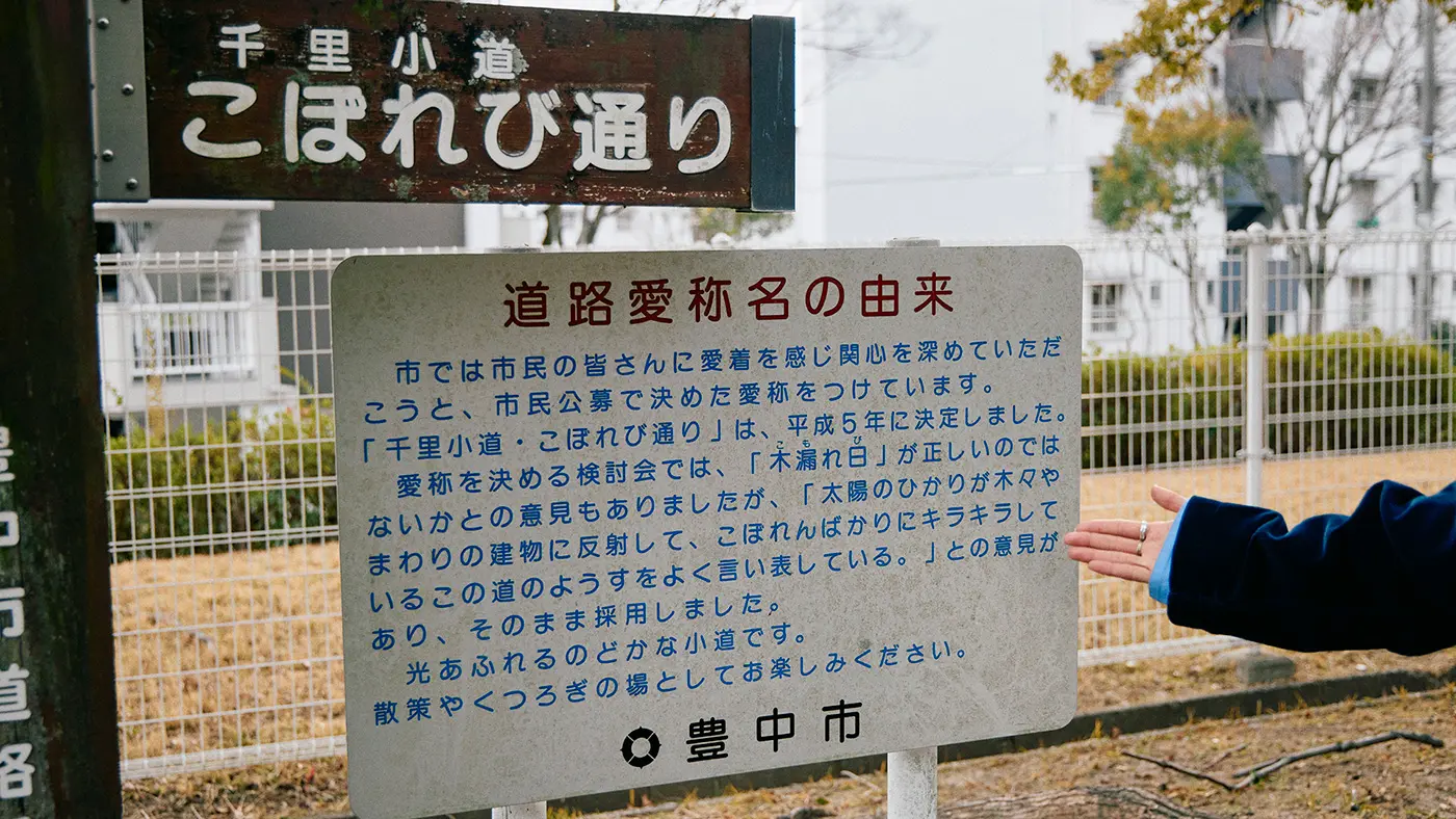 木から漏れるのみならず建物にも反射し、「こぼれんばかりにキラキラ」だから「こぼれび」。発案者は子どもなんだって。