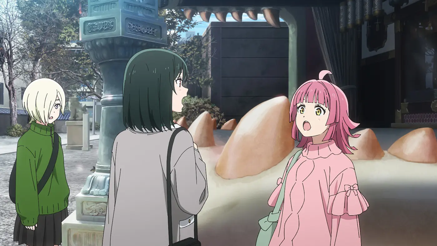 ©2024 PL!NM／「あー」っと、獅子殿の真似をする璃奈ちゃん。