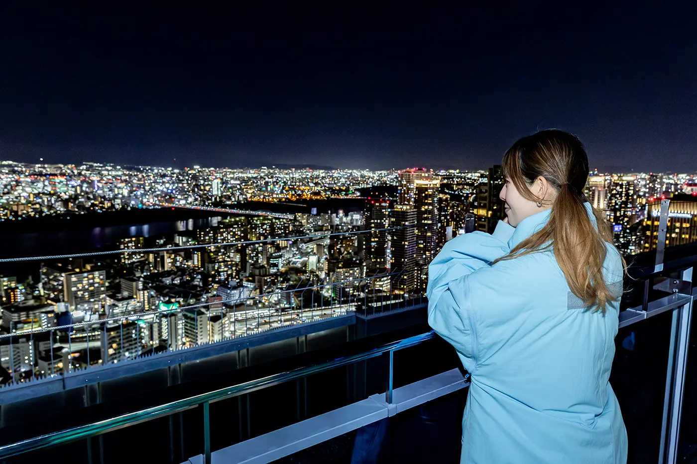 大阪の街並みを一望。