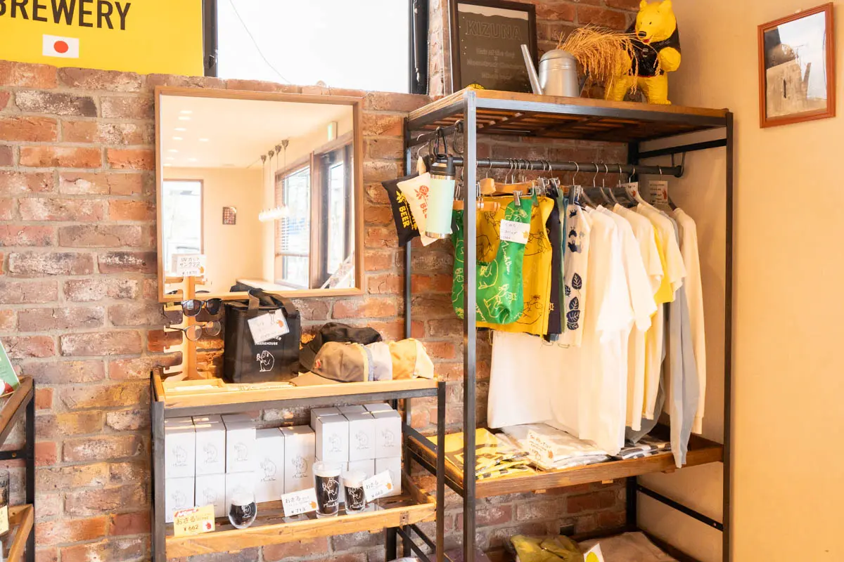 Original goods lined up in the store