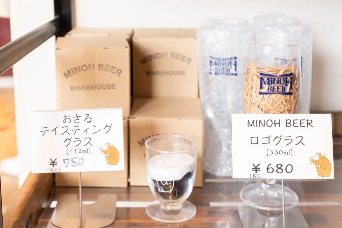 Beer glasses and tasting glasses with logos