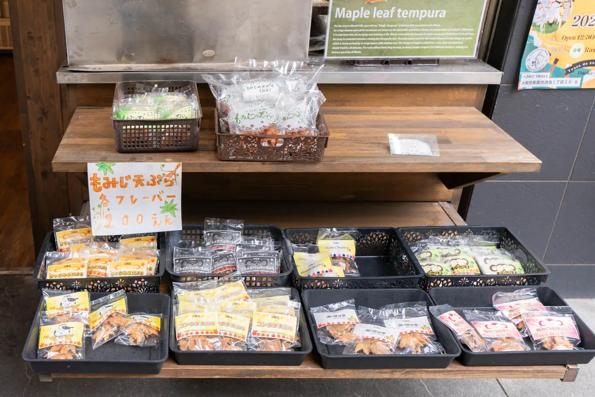 Local specialties and sweets lined up