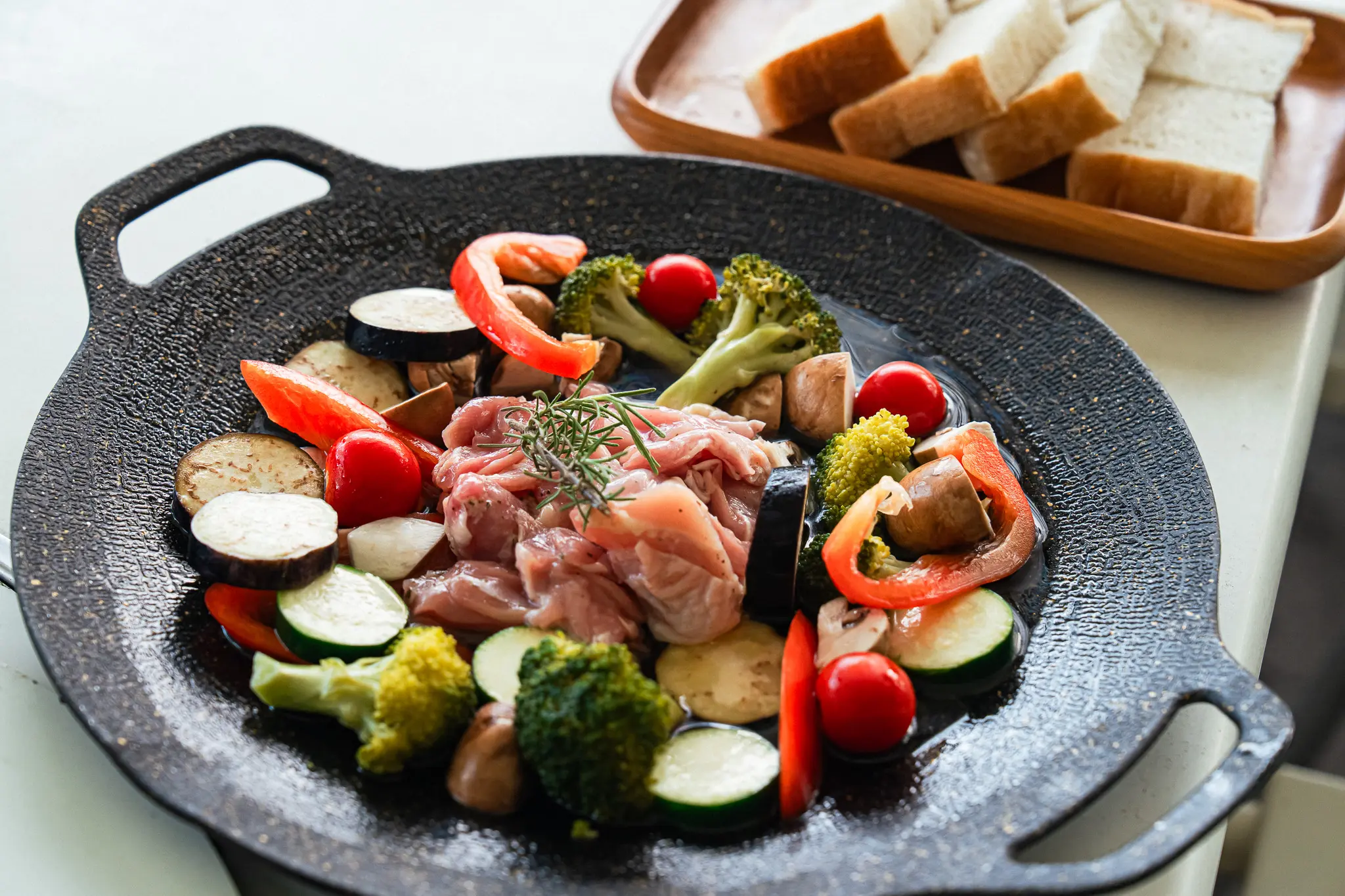 닭과 야채 아히조