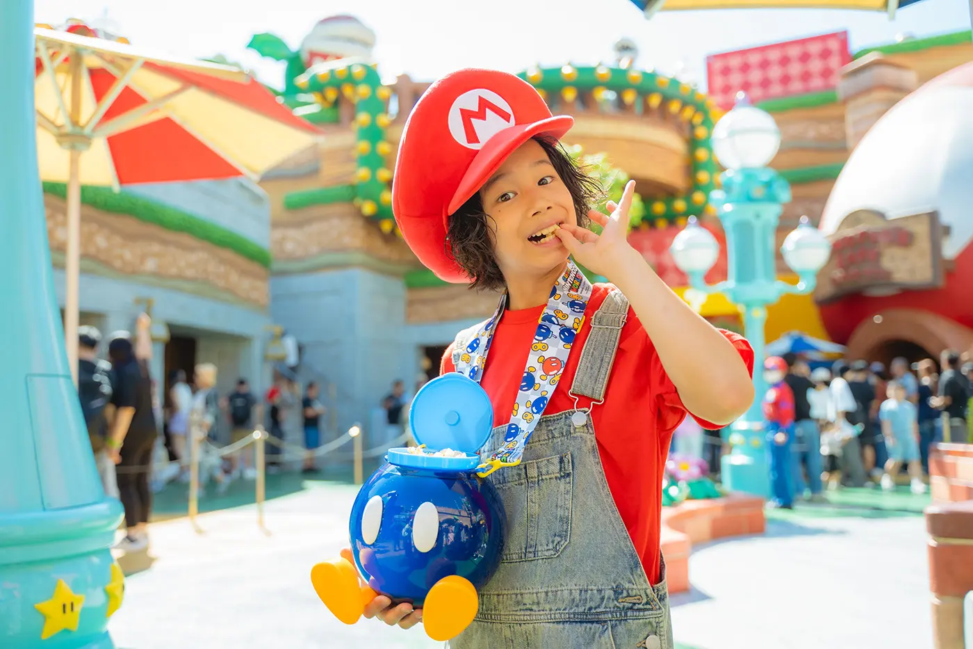 Child eating popcorn
