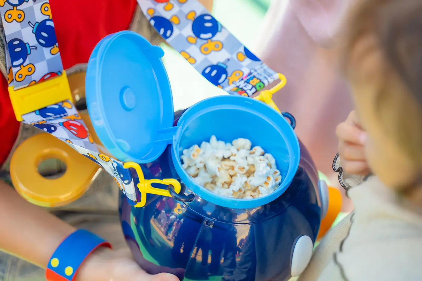 Child eating popcorn