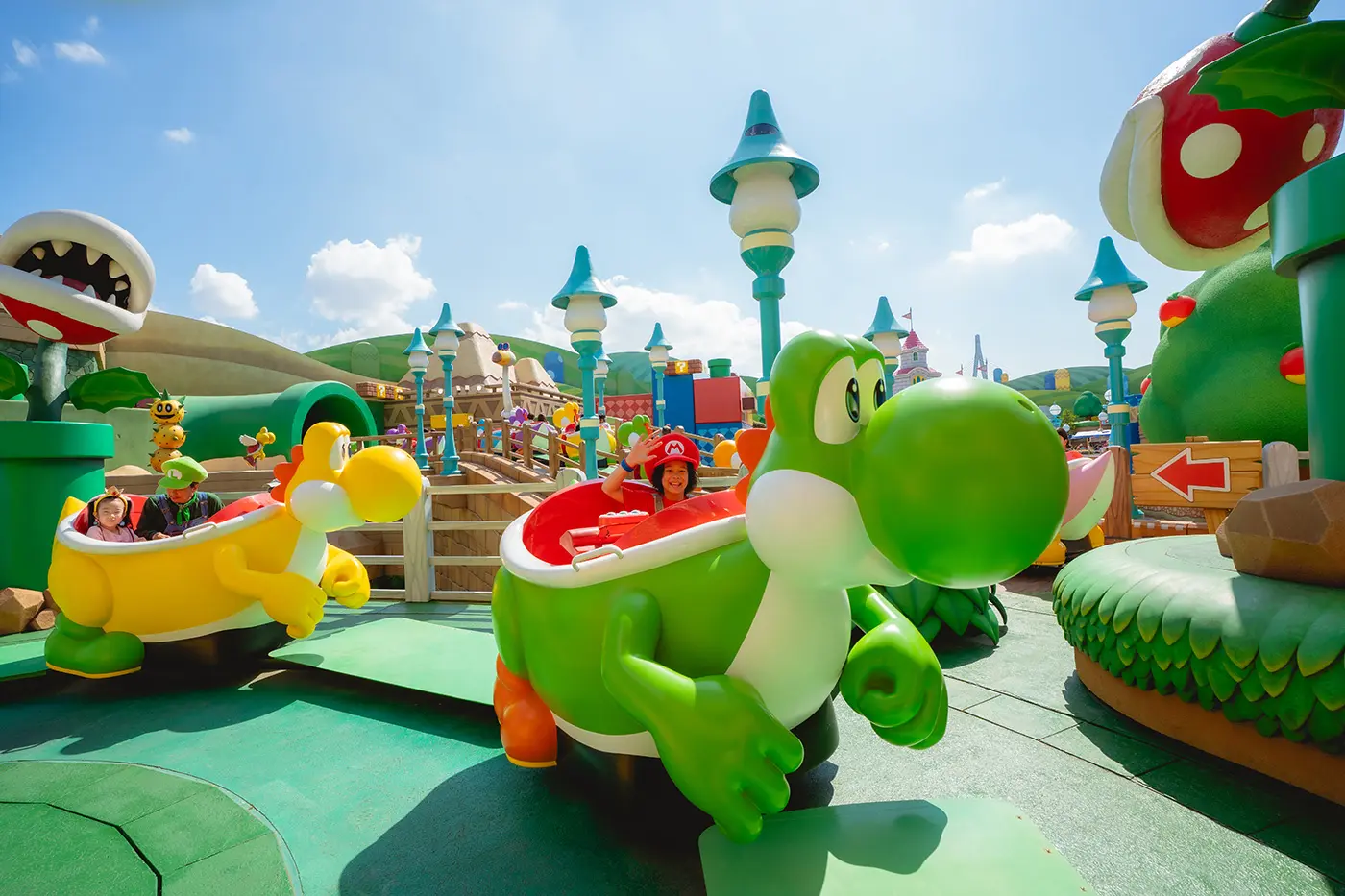 Kid riding Yoshi